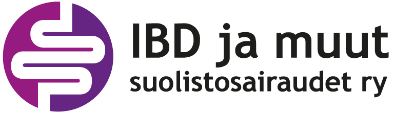 IBD ja muut suolistosairaudet ry:n logo, jossa lukee yhdistyksen nimi